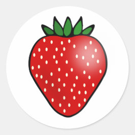 Stickers van aardbeivruchten