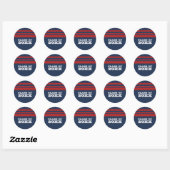 Stickers van Afstuderen met blauwe of rode strepen (Vel)