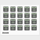 Stickers van Afstuderen met groen deco-alkboard (Vel)