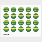 Stickers van Afstuderen met groene of gele strepen (Vel)