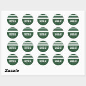 Stickers van Afstuderen met groene/witte strepen (Vel)