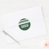 Stickers van Afstuderen met groene/witte strepen (Envelop)