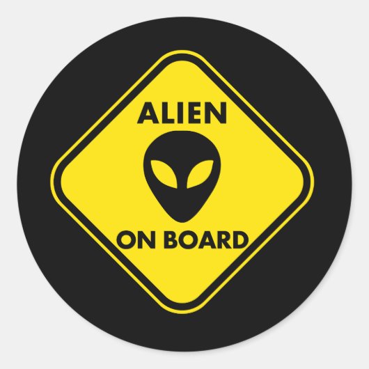 Stickers VAN ALIEN ONBOARD FUNNY (Voorkant)