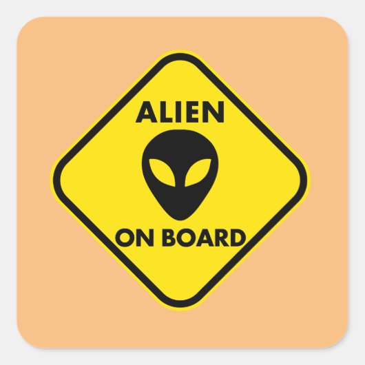 Stickers VAN ALIEN ONBOARD FUNNY (Voorkant)