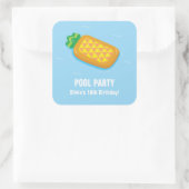 Stickers van anananassap Float Pool Birthday (Tas)