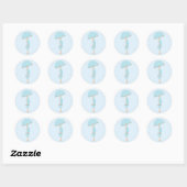 Stickers van Baby shower blauw pokstift (Vel)