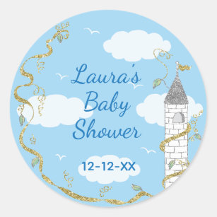 Stickers van baby shower "Glittery Castle 1/2" of 