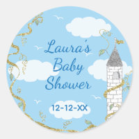 Stickers van baby shower "Glittery Castle 1/2" of 