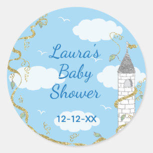 Stickers van baby shower "Glittery Castle 1/2" of