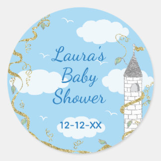 Stickers van baby shower "Glittery Castle 1/2" of