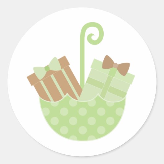 Stickers van baby shower of Vrijgezellenfeest (Voorkant)