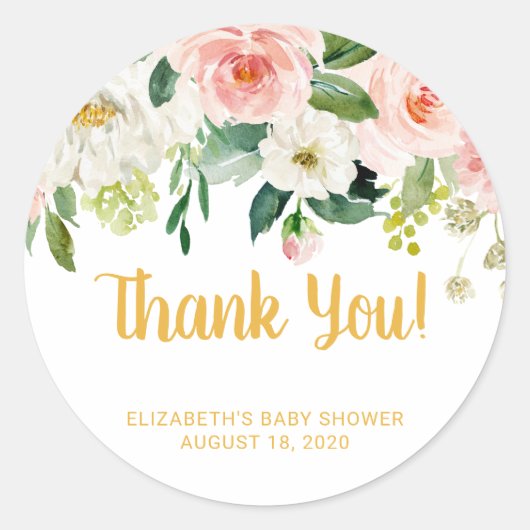 Stickers van Baby shower, peach en Gold (Voorkant)