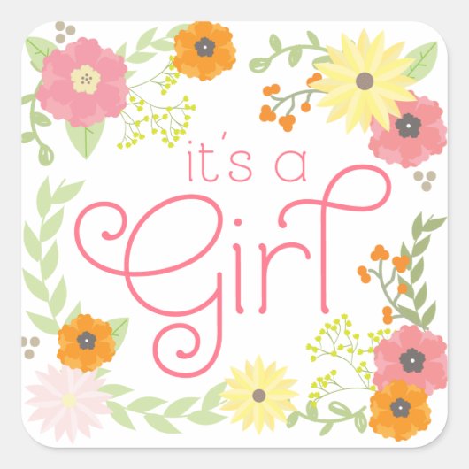 Stickers van Baby shower van zoete Vloeren (Voorkant)