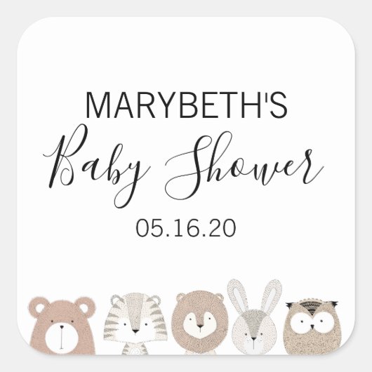 Stickers van Baby showers van kalveren (Voorkant)