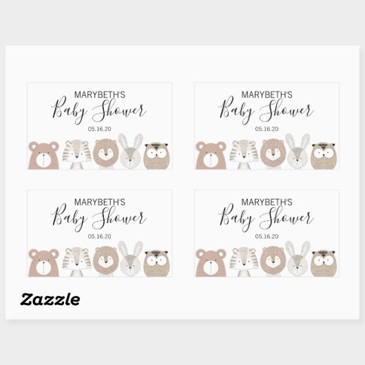 Stickers van Baby showers van kalveren (Vel)
