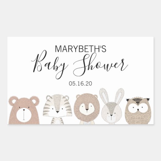 Stickers van Baby showers van kalveren (Voorkant)