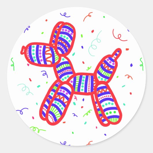 Stickers van Ballon Dogs Party (Voorkant)