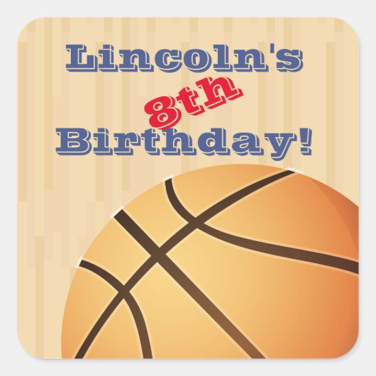 Stickers van Basketball Birthday (Voorkant)