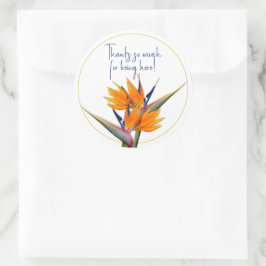 Stickers van Bird of Paradise Favor Bedankt