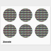 stickers van blauwe/rode zeemeermin (Vel)