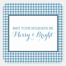 Stickers van Blue Houndstooth Holiday