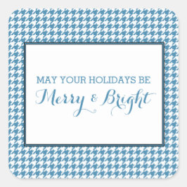 Stickers van Blue Houndstooth Holiday