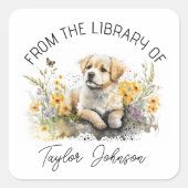 Stickers van boeken, bladreuzenpuppy (Voorkant)