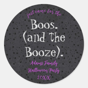 Stickers van Boos en Booze Adult Halloween Party