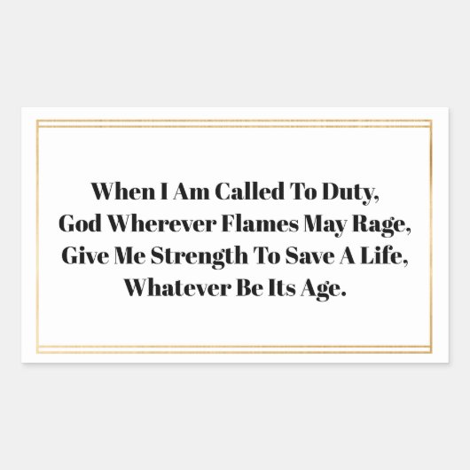 Stickers van brandweergebedden (Voorkant)