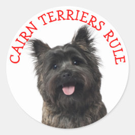 Stickers van Cairn Terrier Puppy Dog "CAIRNS RULE"