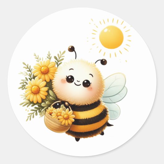 Stickers van Cute Bee (Voorkant)
