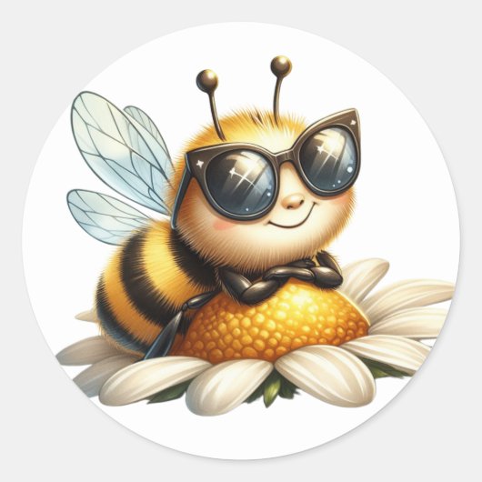 Stickers van Cute Bee (Voorkant)