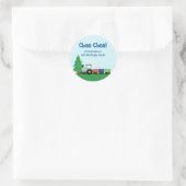 Stickers van Cute boy's treinstation (Tas)