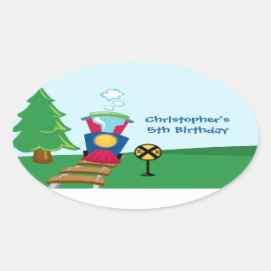 Stickers van Cute boy's treinstation