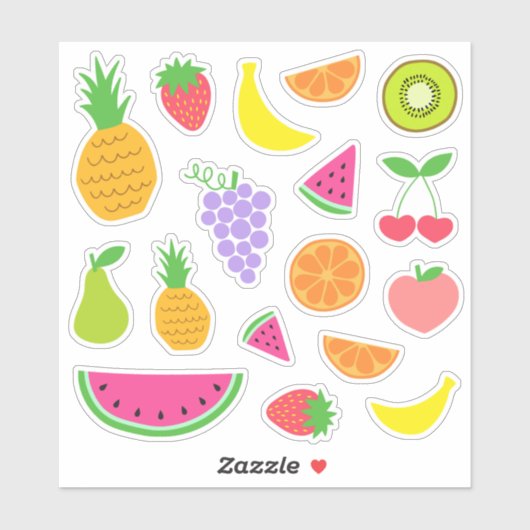Stickers van Cute Fruit - TWEEtti Frutti Birthday (Vel)