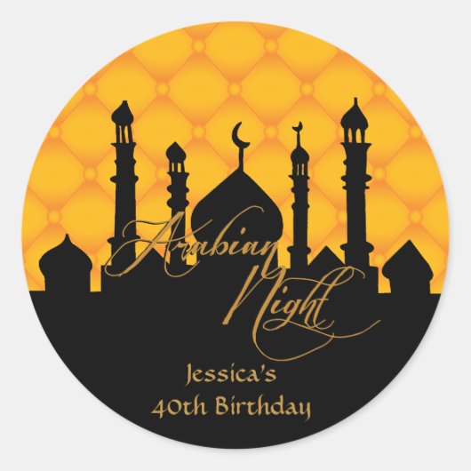 Stickers van de Arabische nacht, Birthday Party (Voorkant)