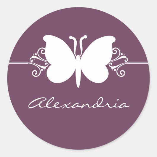 Stickers van de auberginevlinder (Voorkant)