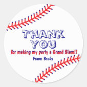 Stickers van de Baseball Party (Voorkant)