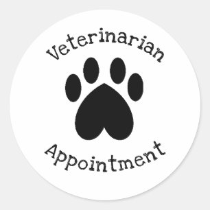 Stickers van de benoemingskalender voor dierenarts