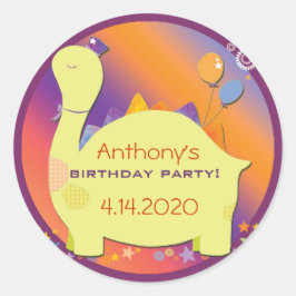 Stickers van de Birthday Party van het Pet Dinosau