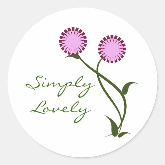 Stickers van de bloem, lavender (Voorkant)