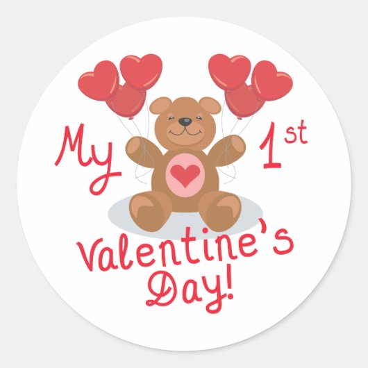 Stickers van de eerste Valentijnsdag van baby (Voorkant)