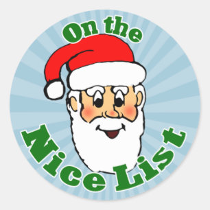 Stickers van de fijne lijst van de kerstman