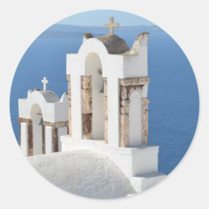 Stickers van de Griekse kerk (Santorini)