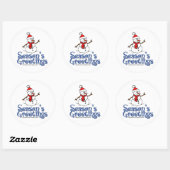 Stickers van de groeten van het seizoen (Vel)