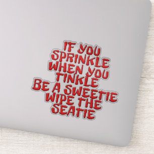 Stickers van de Humor van de Bathroom