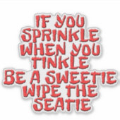 Stickers van de Humor van de Bathroom (Voorkant)