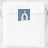 Stickers van de kerk van Santorini (Tas)