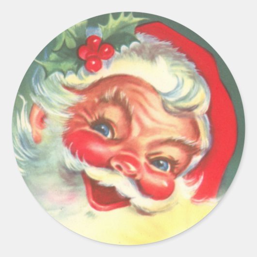  Stickers van de kerstman uit de jaren 1940 (Voorkant)
