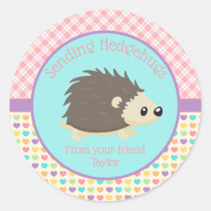 Stickers van de klasse egel Valentijnsdag